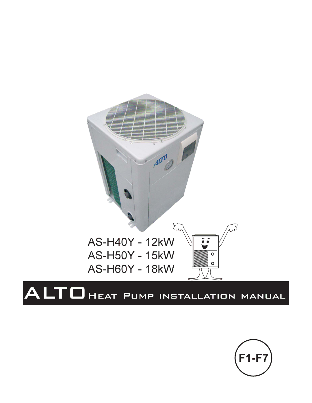 Sigma AS-H60Y, AS-H50Y, AS-H40Y installation manual F1-F7 