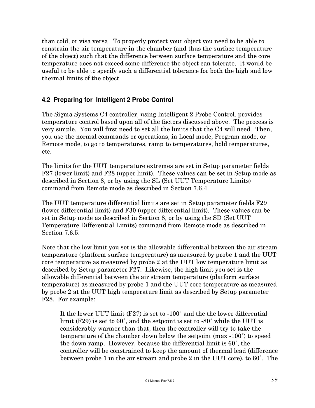 Sigma C4 manual Preparing for Intelligent 2 Probe Control 