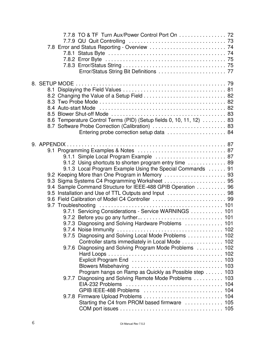 Sigma manual C4 Manual Rev 