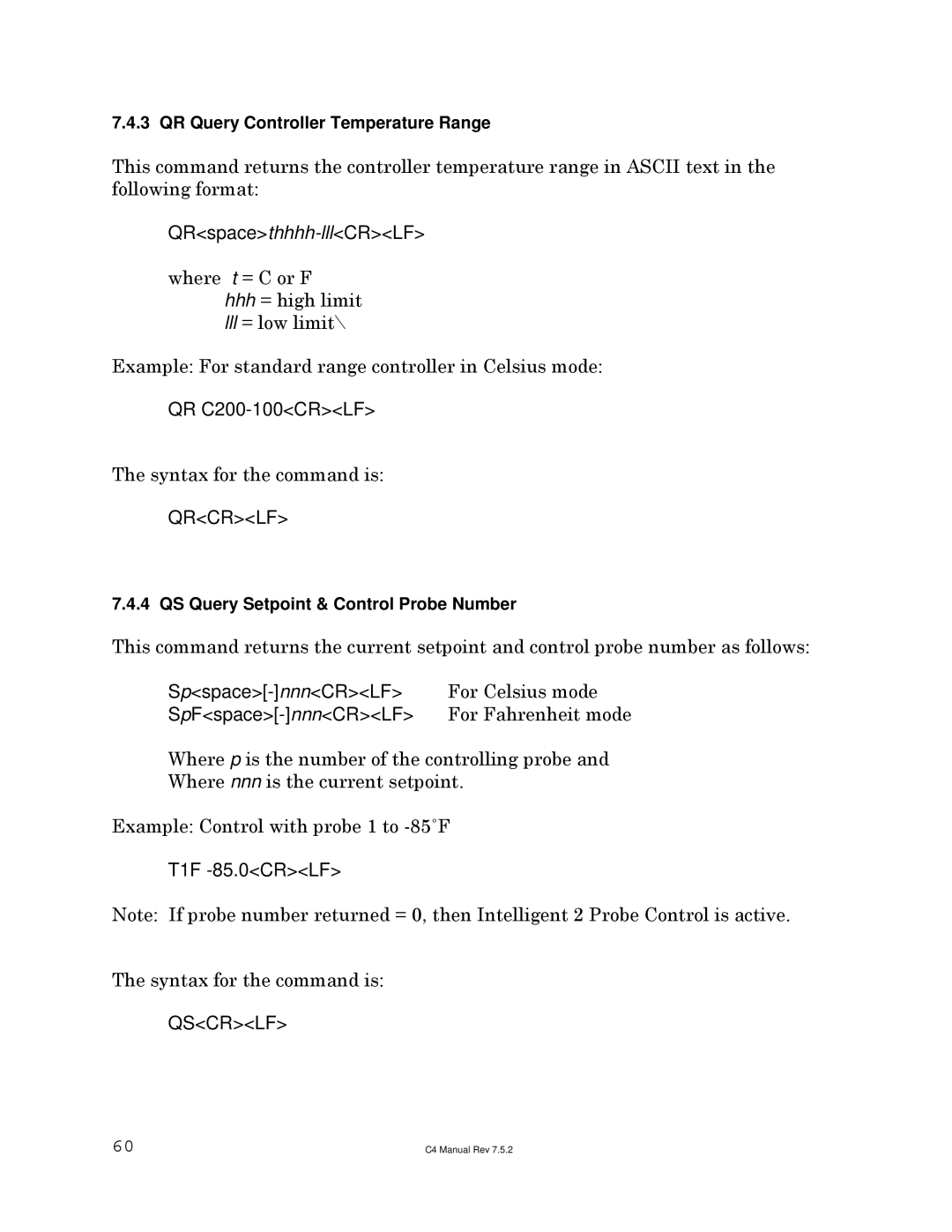 Sigma C4 manual For Celsius mode 