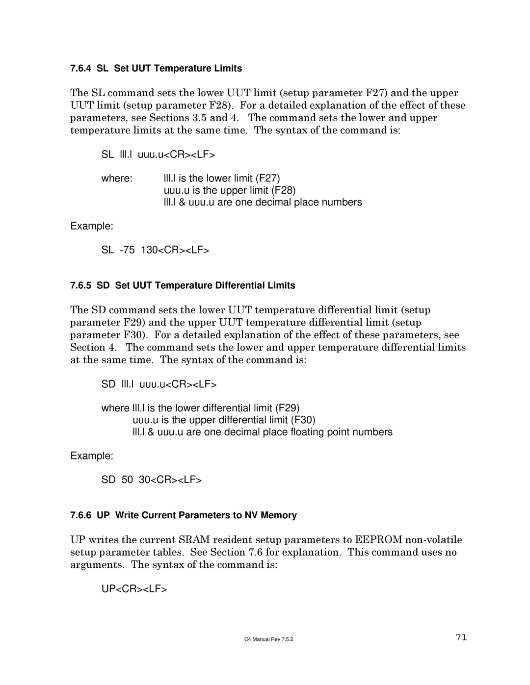 Sigma C4 manual Upcrlf 