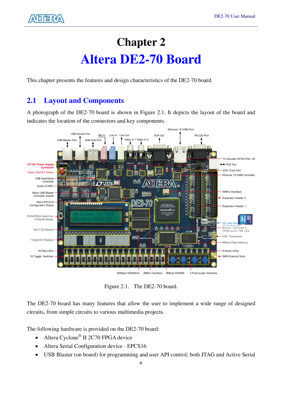 Sigma manual Altera DE2-70 Board, Layout and Components 