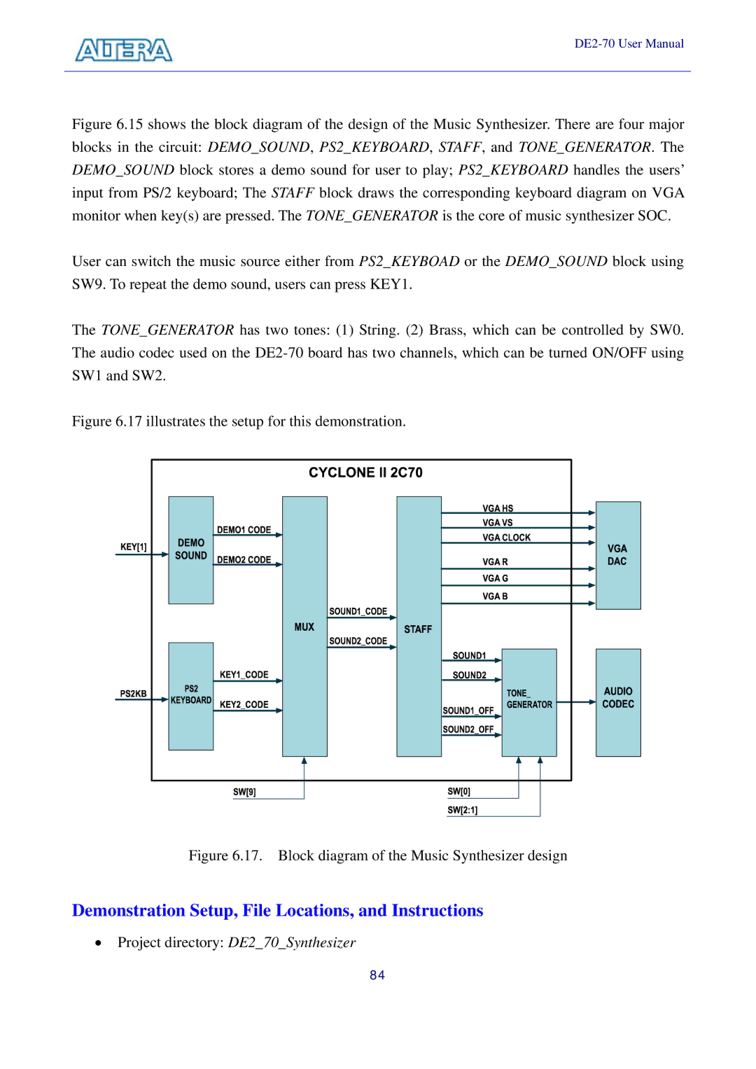 Sigma DE2-70 manual illustrates the setup for this demonstration 