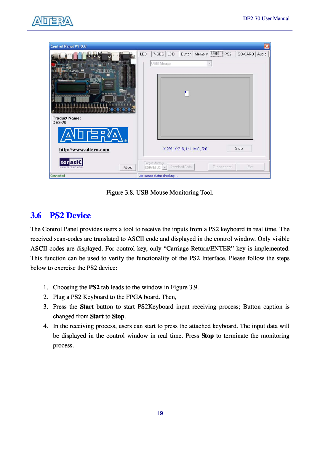 Sigma DE2-70 manual 3.6 PS2 Device 