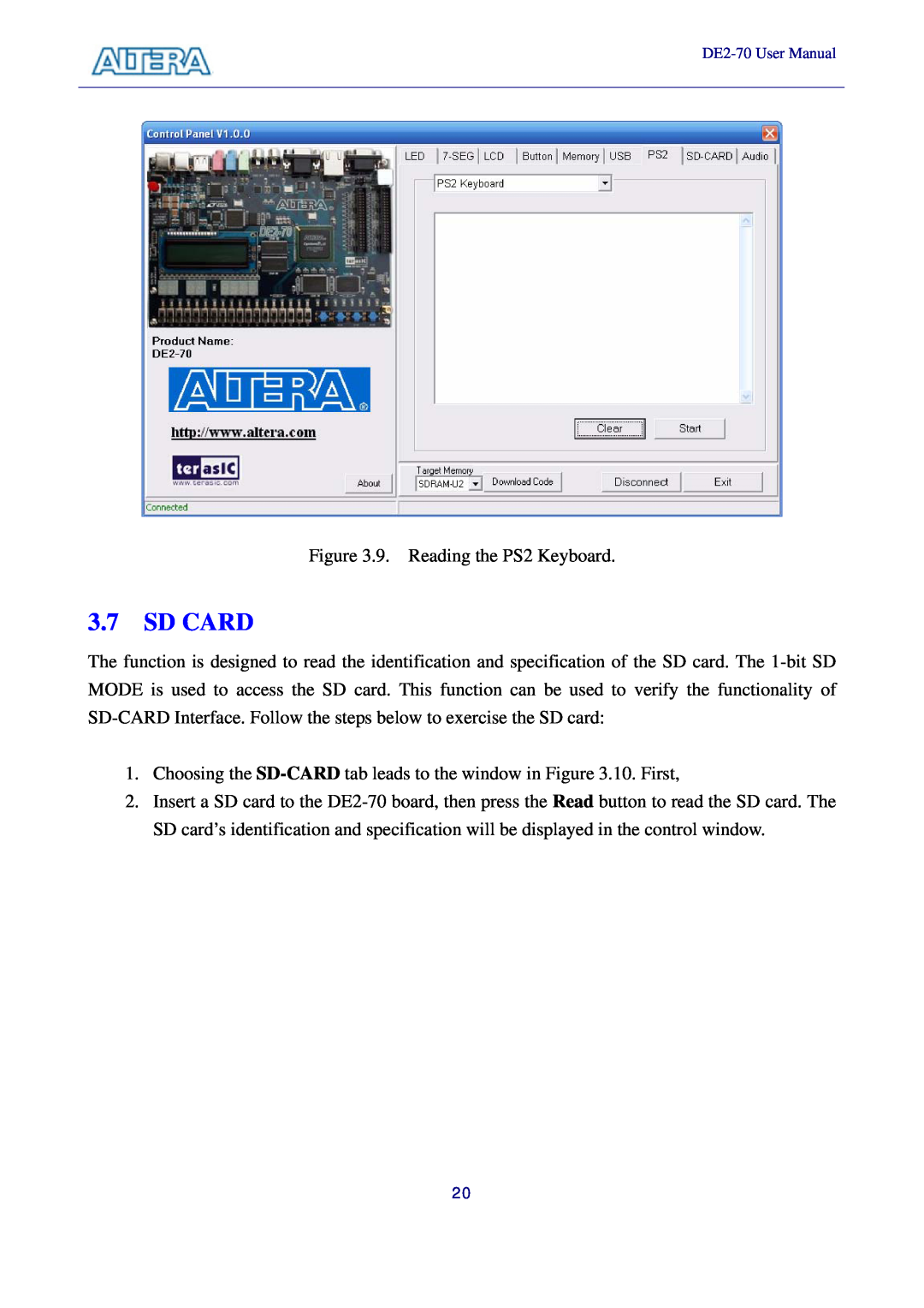Sigma DE2-70 manual Sd Card 