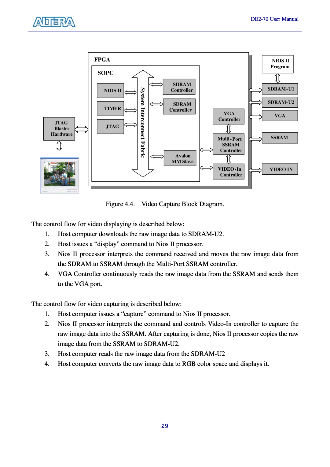 Sigma DE2-70 manual 4. Video Capture Block Diagram 