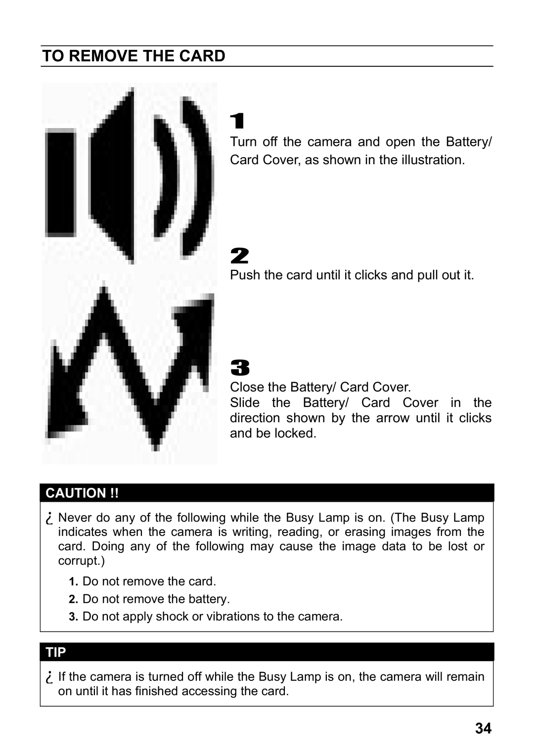 Sigma DP1 user manual To Remove the Card 