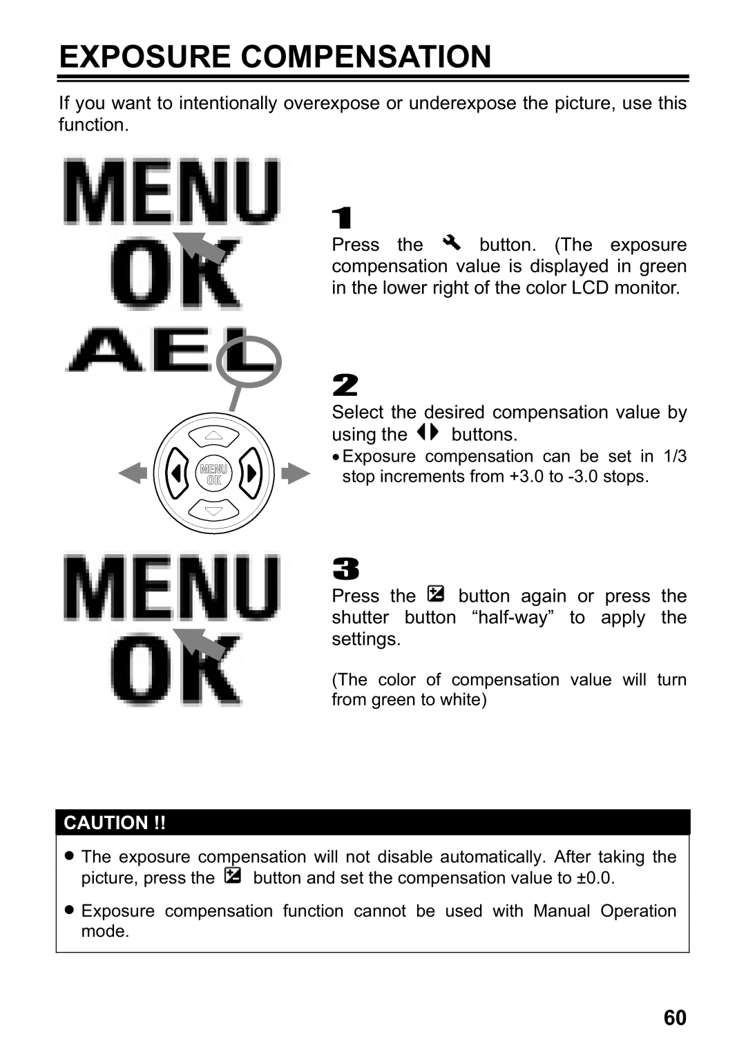 Sigma DP1 user manual Exposure Compensation 