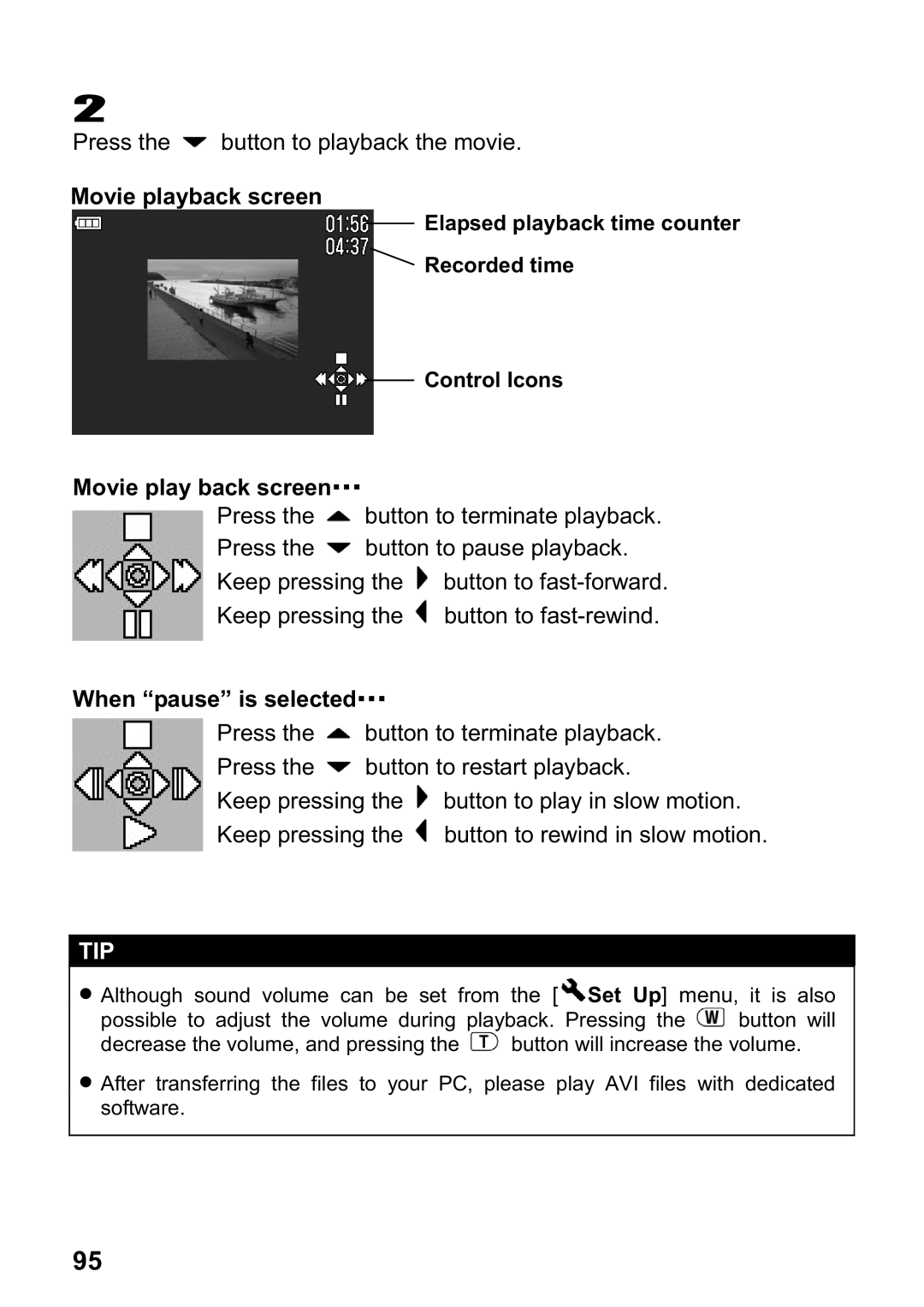 Sigma DP1 user manual Movie playback screen 