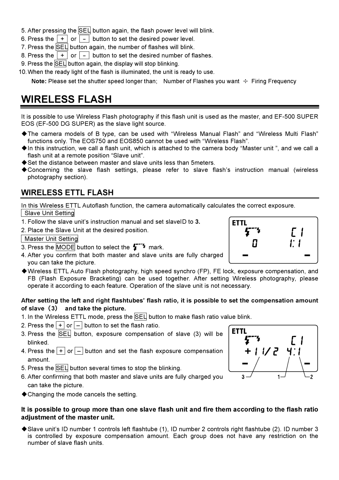 Sigma EM-140 DG manual Wireless Flash, Wireless Ettl Flash 