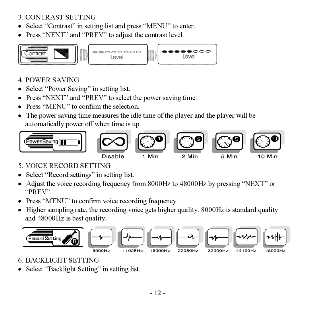 Sigma H- F1381 instruction manual Contrast Setting 