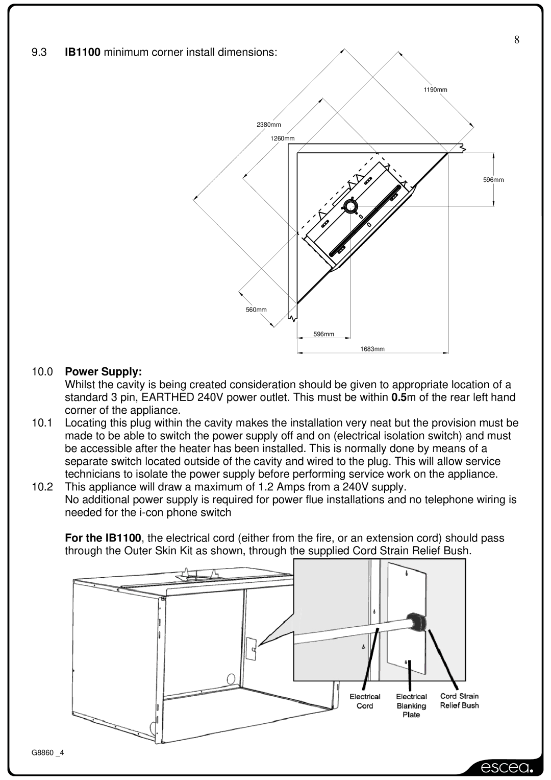 Sigma IB1100, IB600, IB850 installation manual Power Supply 