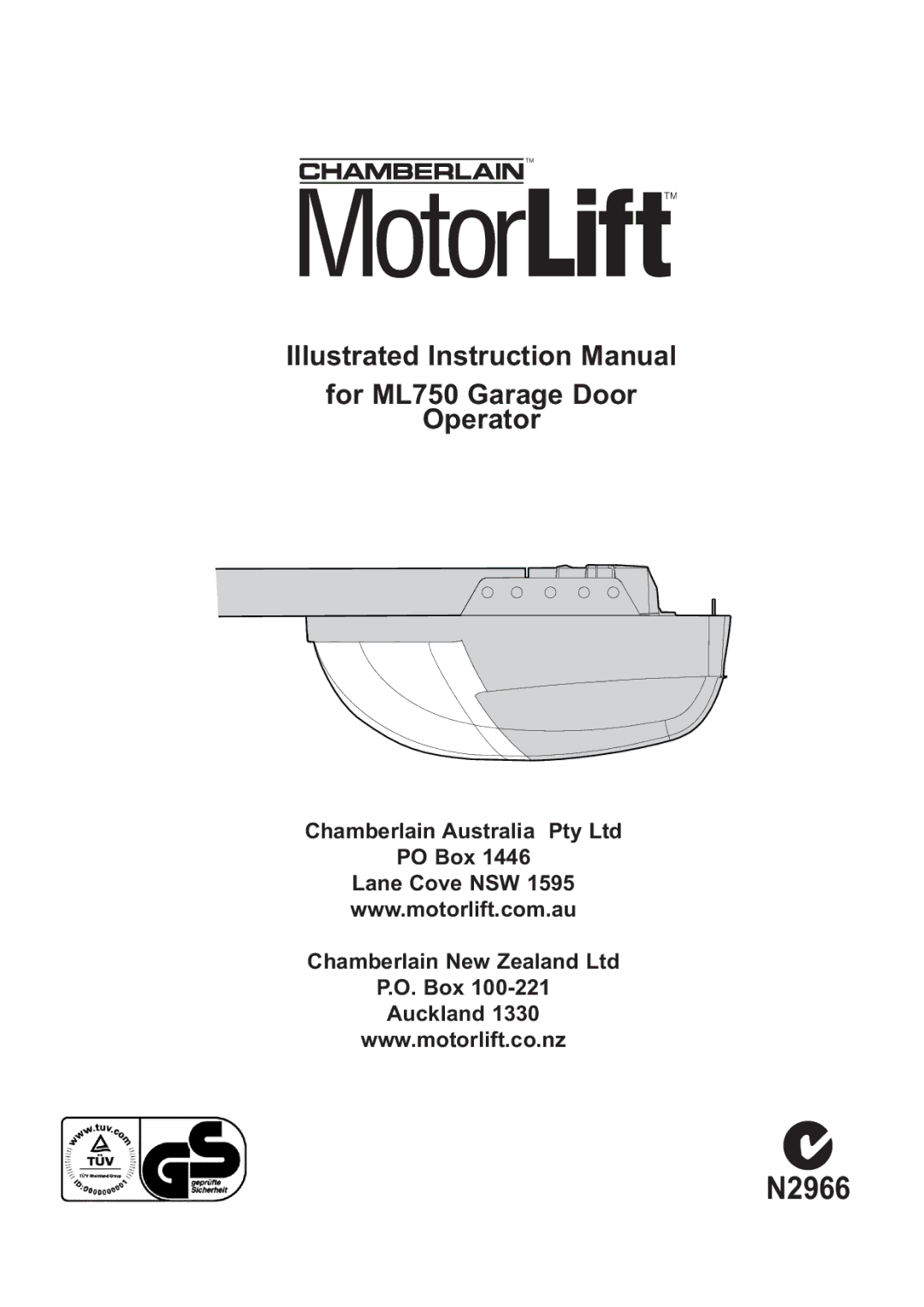 Sigma ML750 instruction manual N2966 