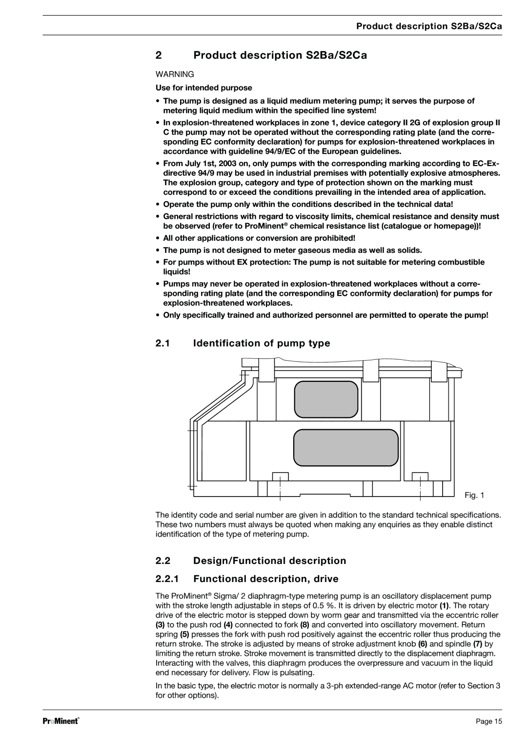 Sigma warranty Product description S2Ba/S2Ca, Identification of pump type 