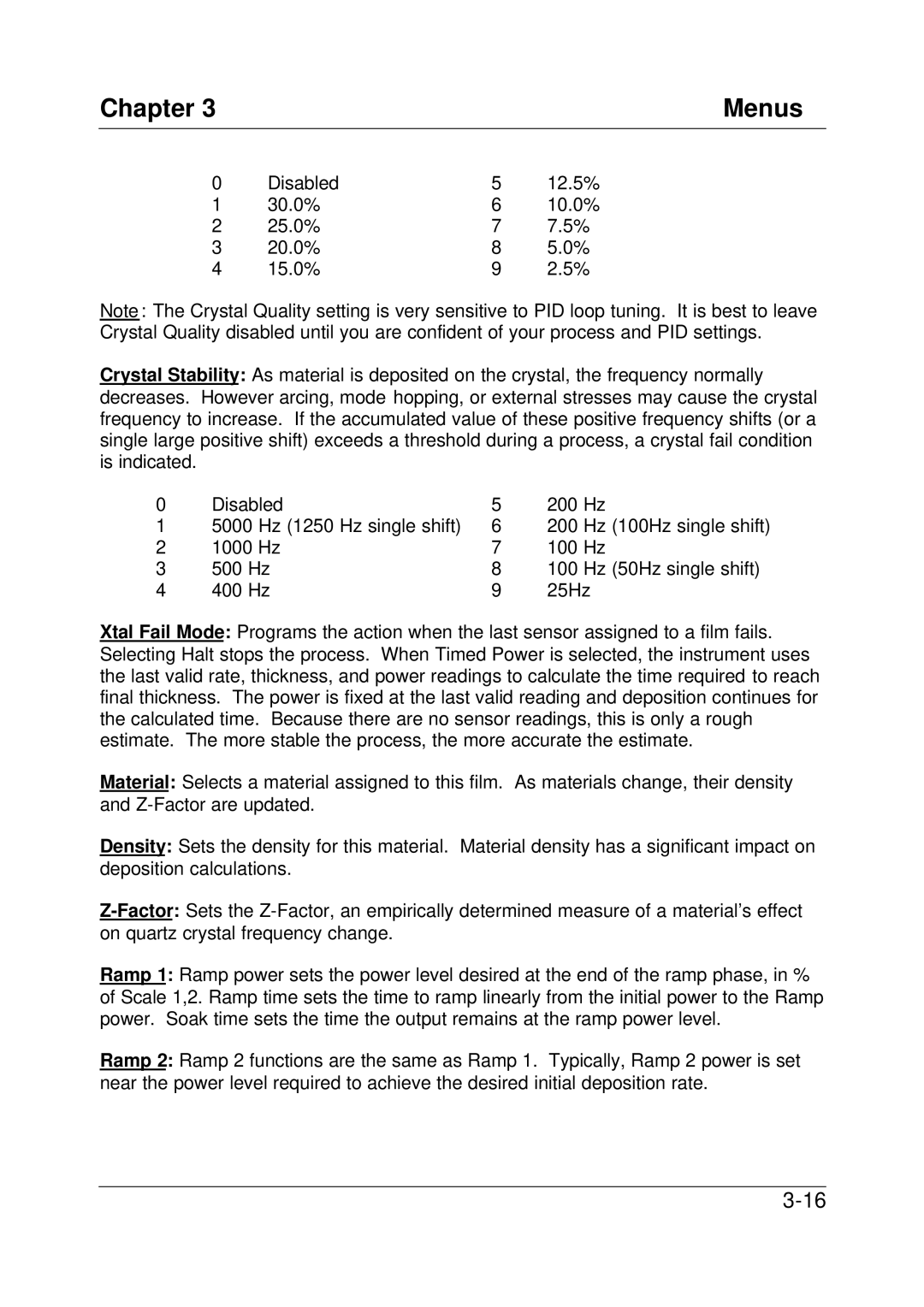 Sigma SQC-122c manual Chapter Menus 