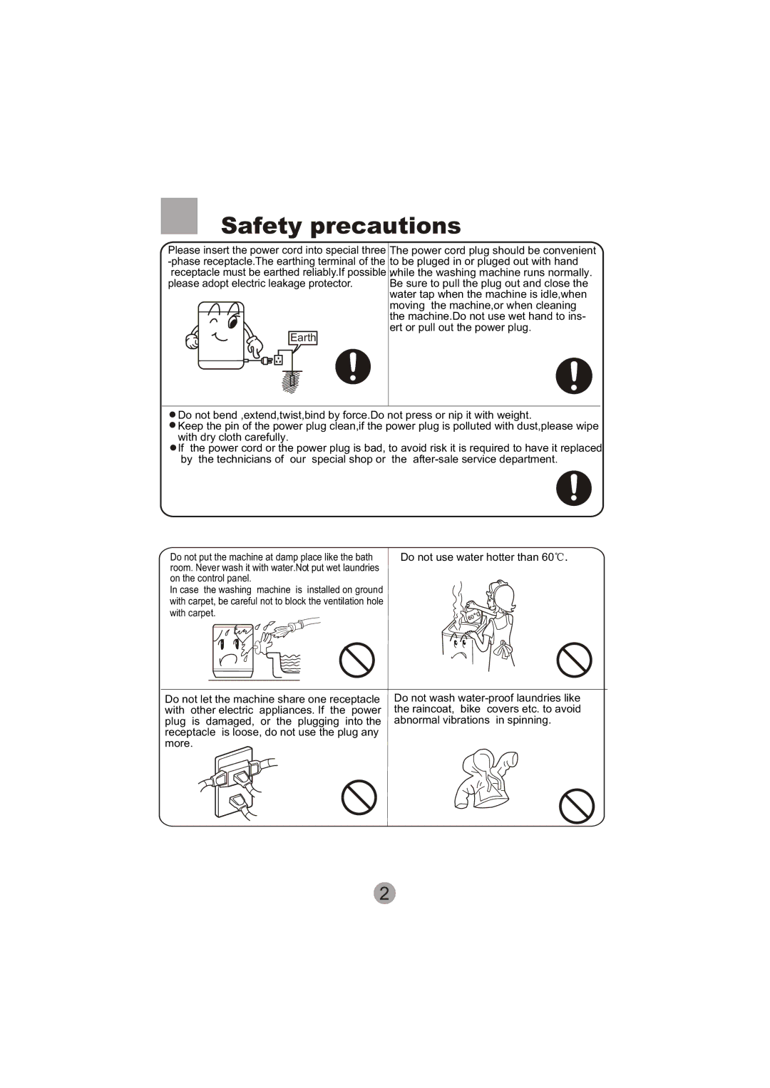 Signature Housewares SIG100-97 manual Safety precautions, Earth 