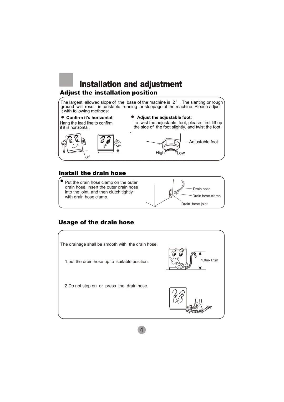 Signature Housewares SIG100-97 manual Installation and adjustment, Adjust the installation position 