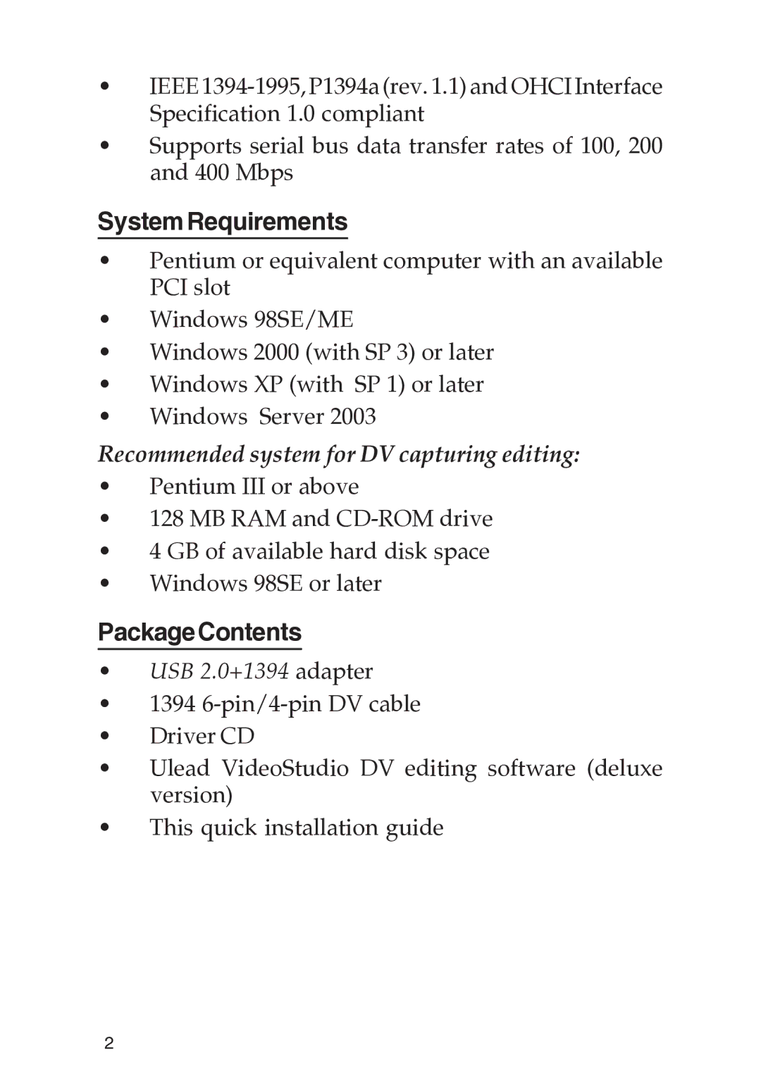 SIIG 04-0288E manual SystemRequirements, PackageContents 