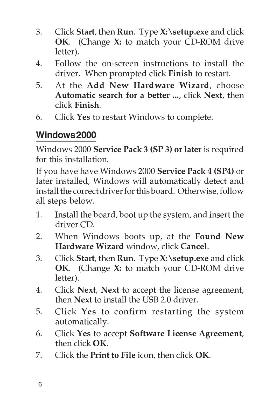 SIIG 04-0288E manual Windows2000 