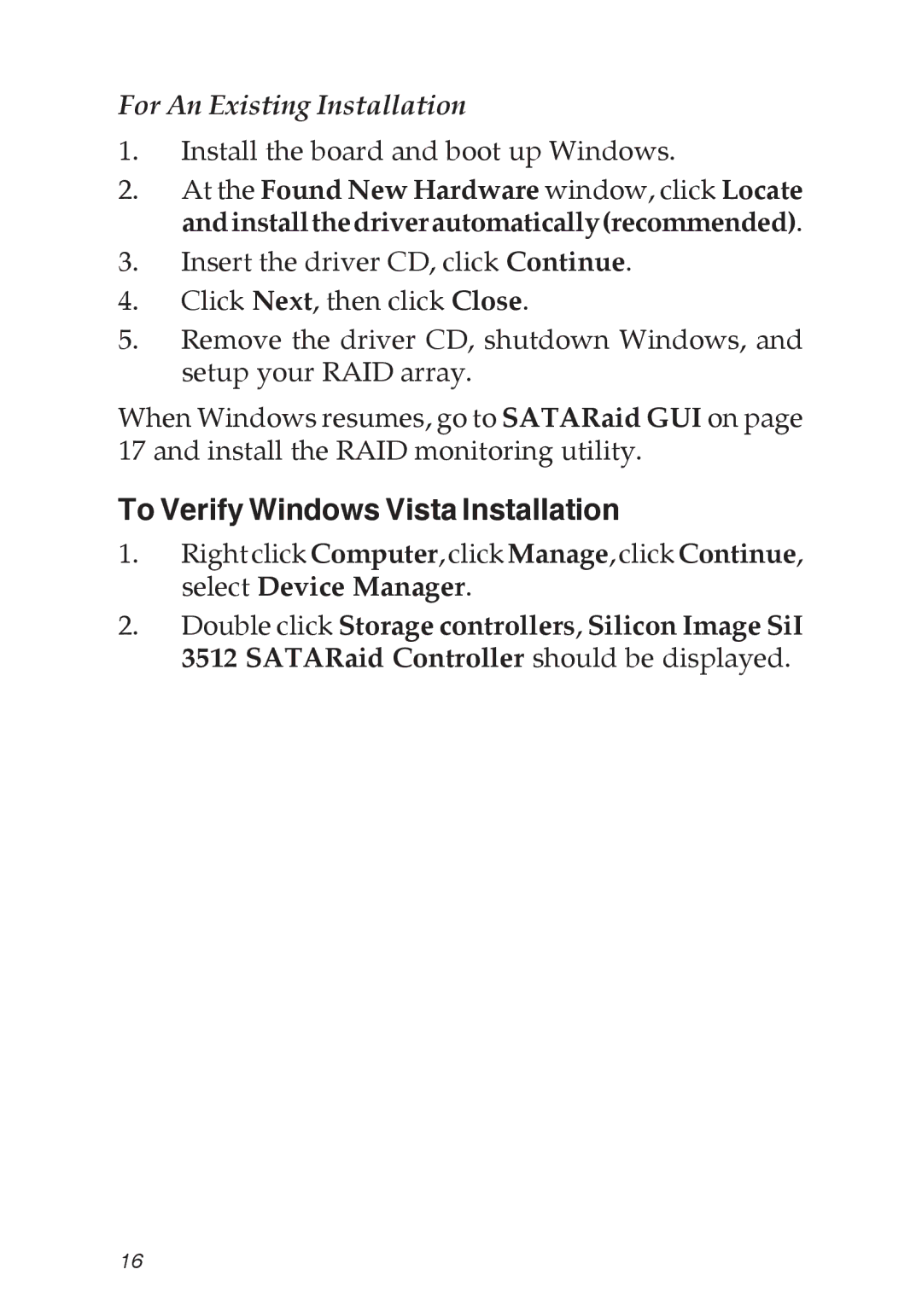 SIIG 04-0373C specifications To Verify Windows Vista Installation 