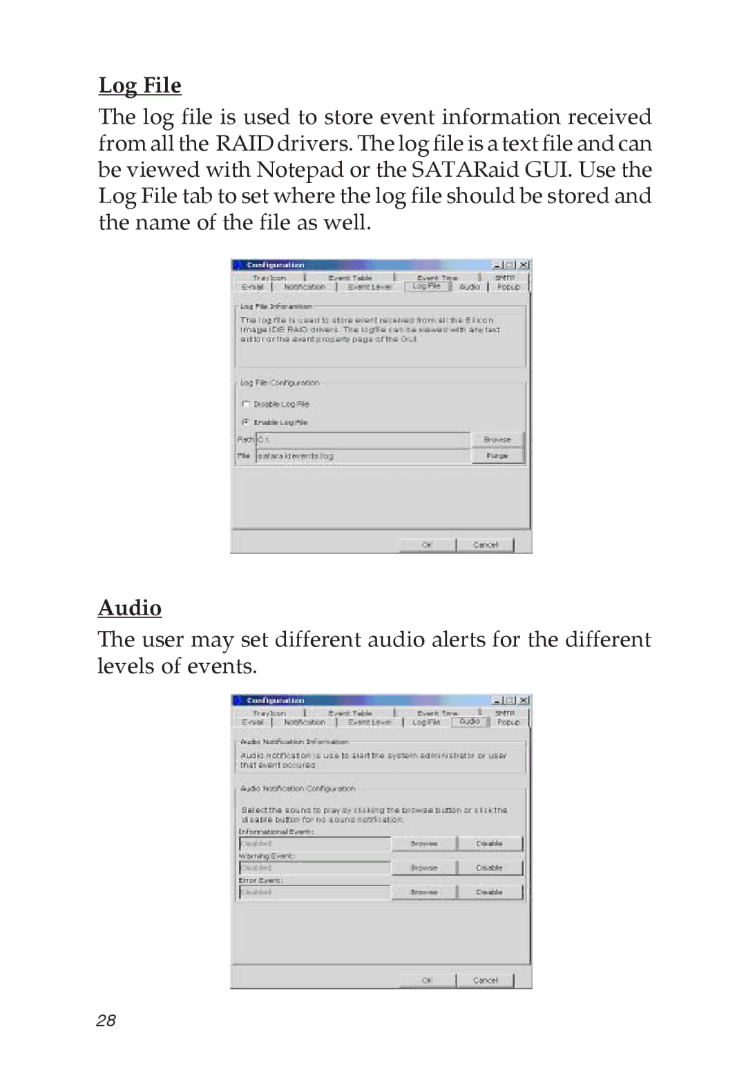 SIIG 04-0373C specifications Log File, Audio 