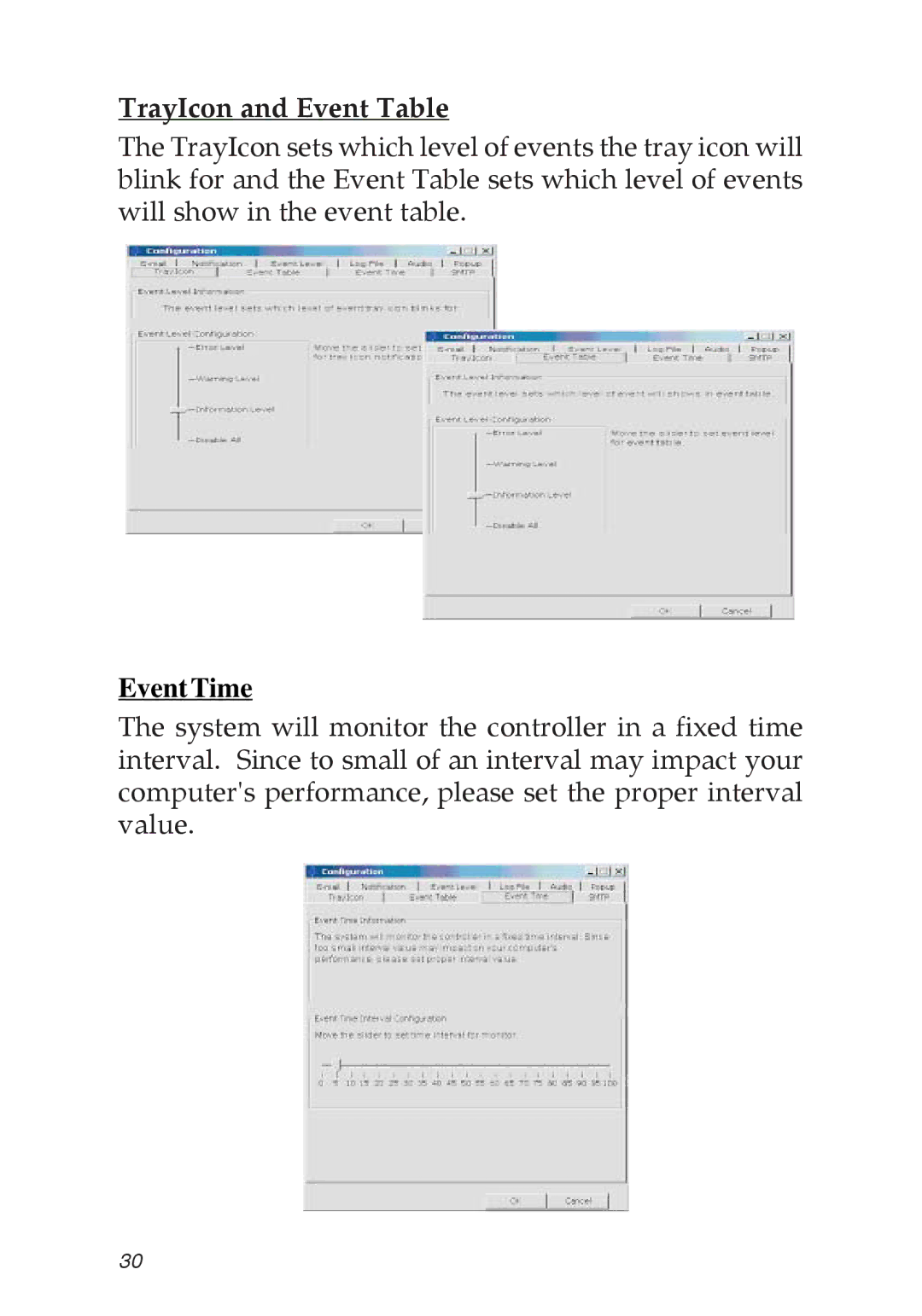 SIIG 04-0373C specifications TrayIcon and Event Table, Event Time 