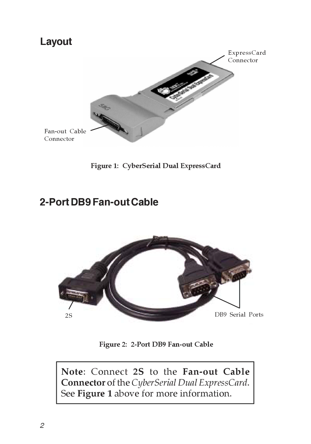 SIIG 04-0414D manual Layout, Port DB9 Fan-out Cable 