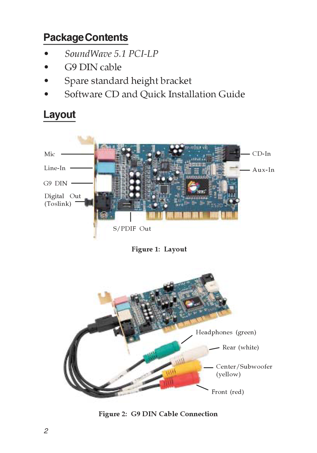 SIIG 04-0456A specifications PackageContents, Layout 