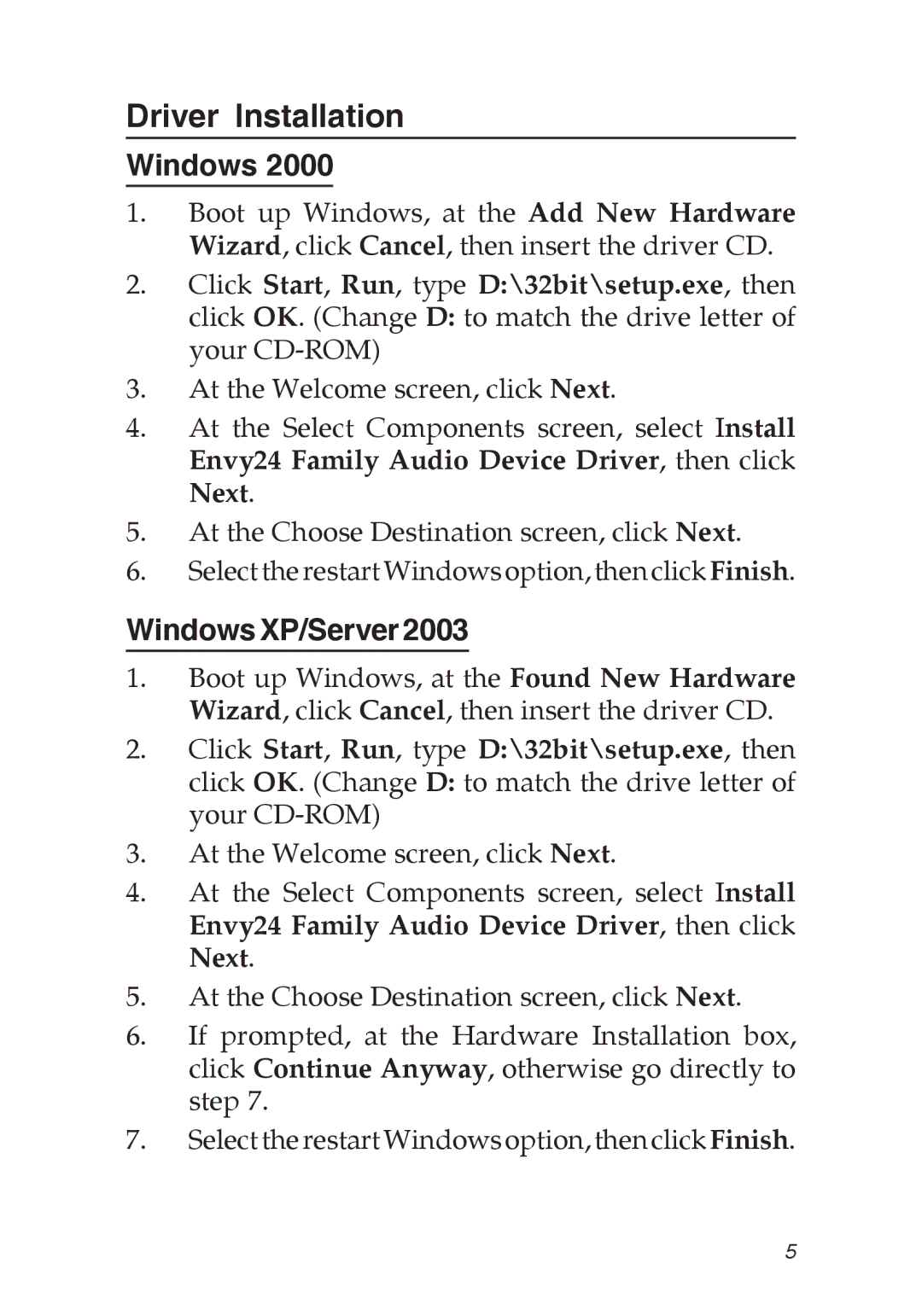 SIIG 04-0456A specifications Driver Installation, WindowsXP/Server2003 