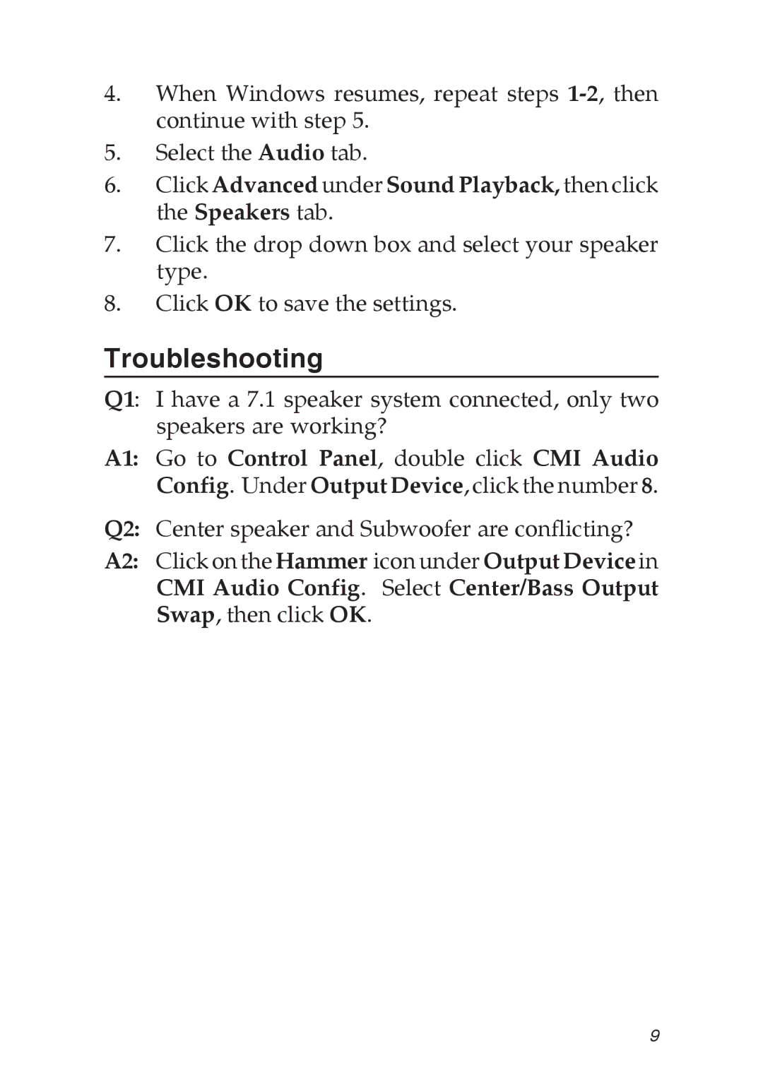 SIIG 04-0501A specifications Troubleshooting 