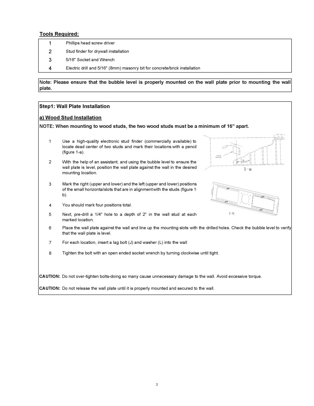 SIIG 04-0528C installation instructions Tools Required, Wall Plate Installation Wood Stud Installation 