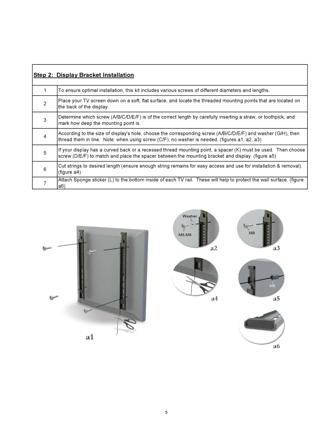 SIIG 04-0541A installation instructions Display Bracket Installation 