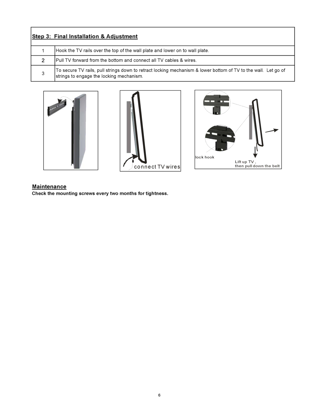 SIIG 04-0541A installation instructions Final Installation & Adjustment, Maintenance 