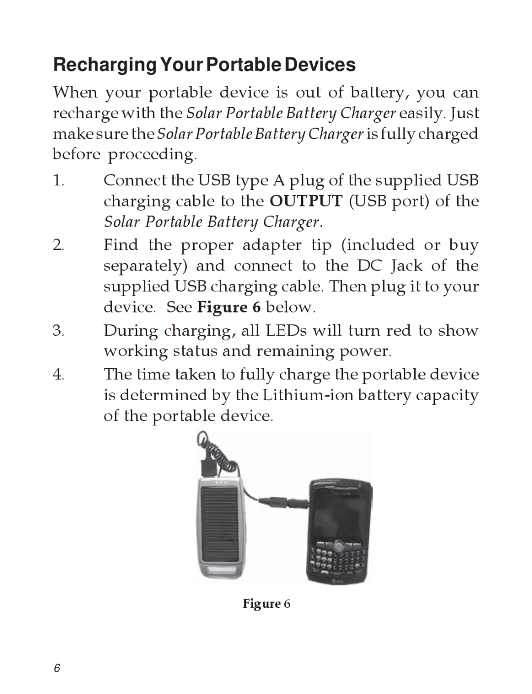 SIIG 04-0599A manual Recharging Your Portable Devices 