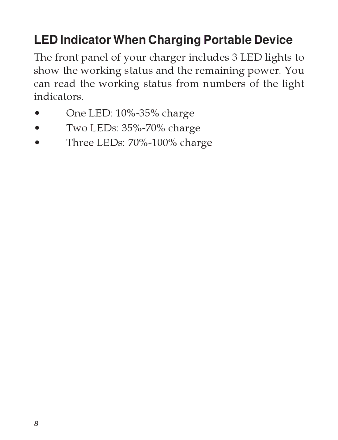 SIIG 04-0599A manual LED Indicator When Charging Portable Device 