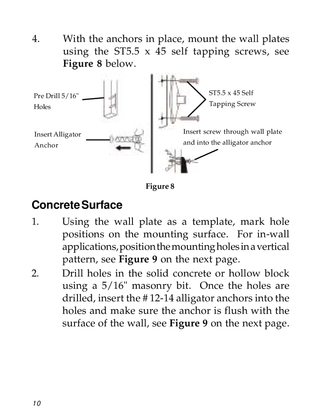 SIIG 04-0600A manual Concrete Surface 