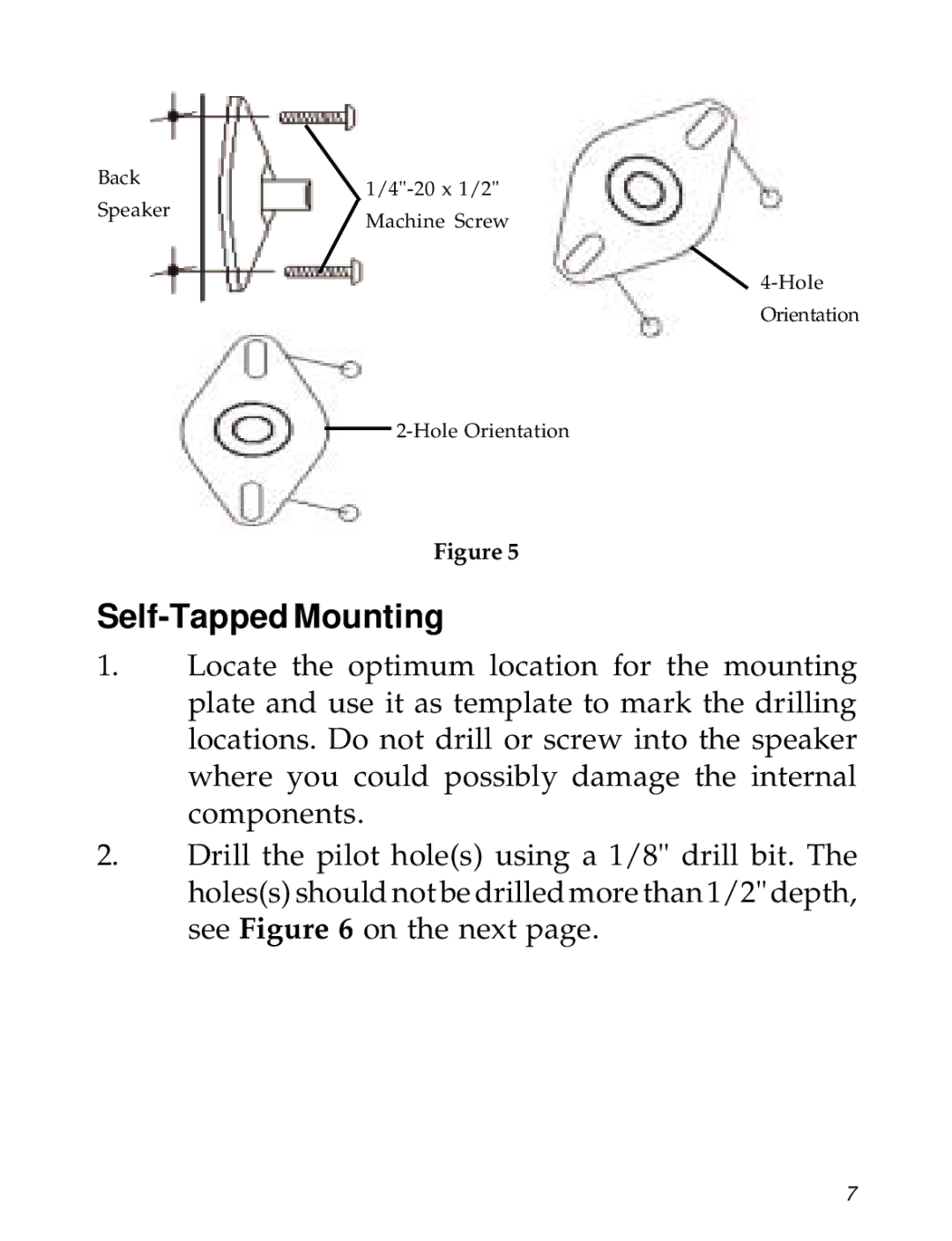 SIIG 04-0600A manual Self-Tapped Mounting 