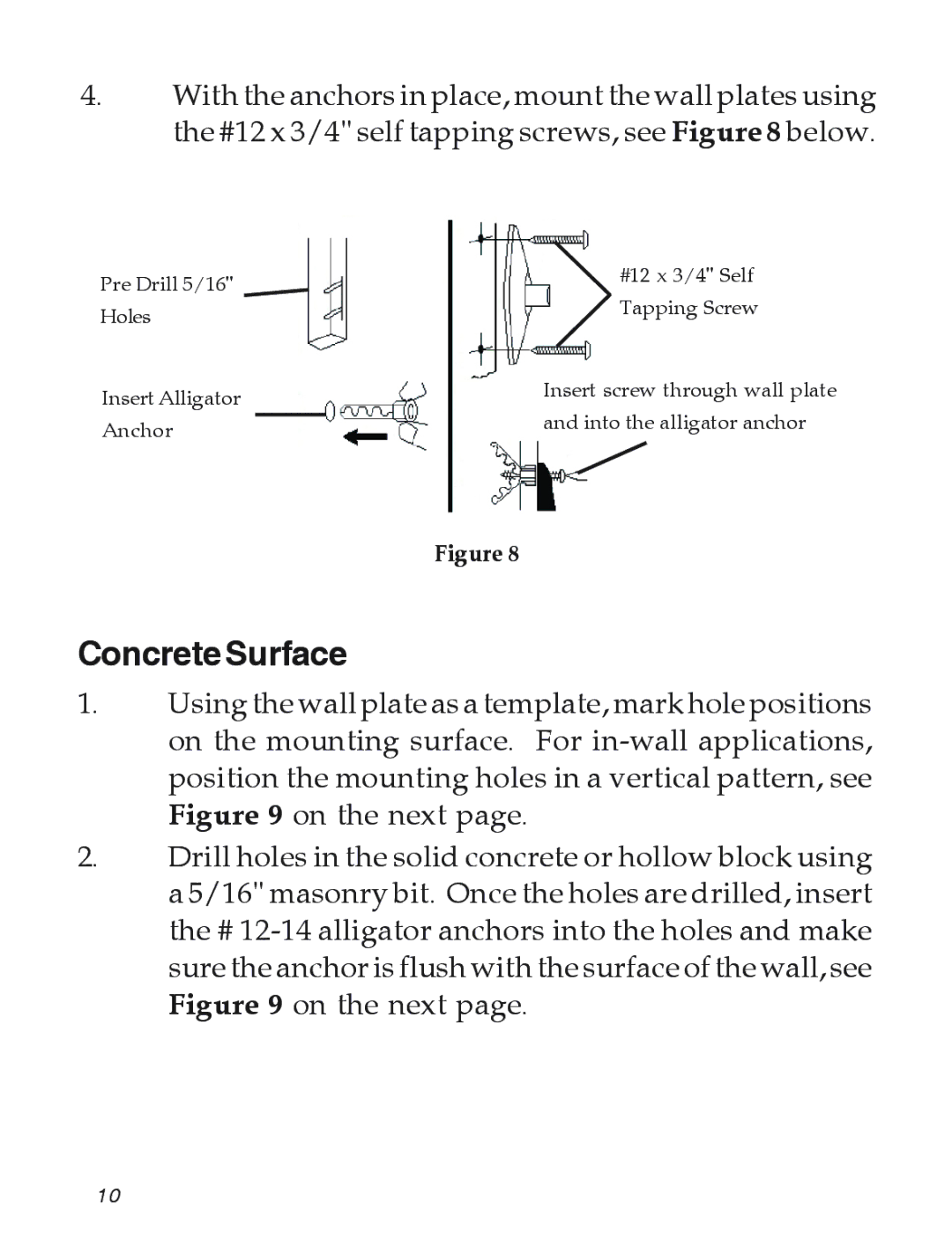 SIIG 04-0600B manual Concrete Surface 