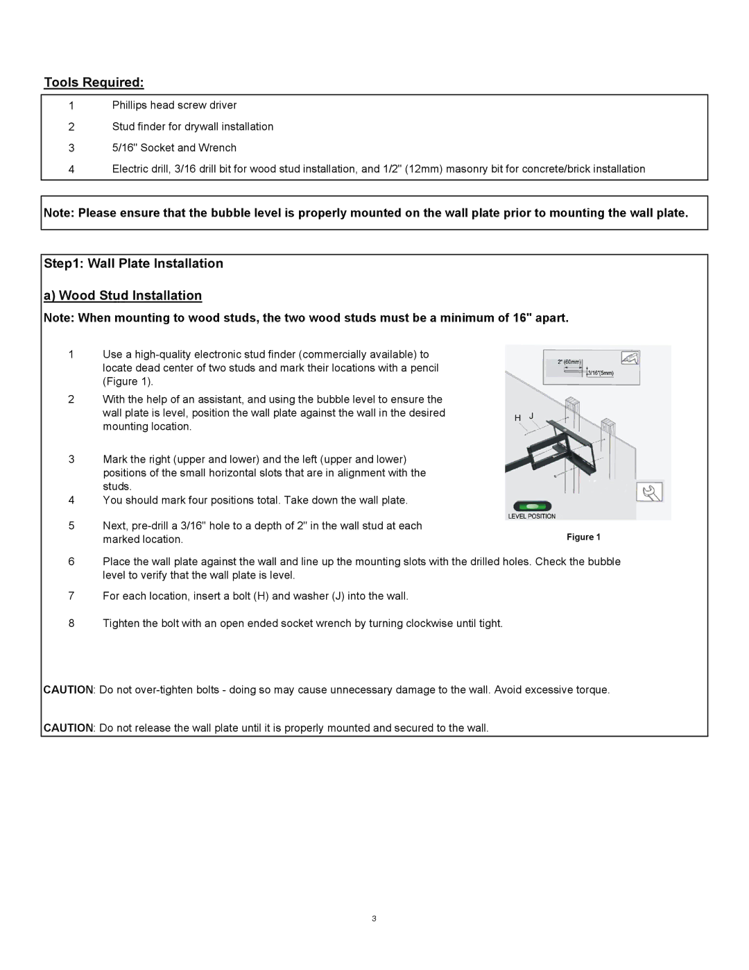 SIIG 04-0621A installation instructions Tools Required, Wall Plate Installation Wood Stud Installation, Marked location 