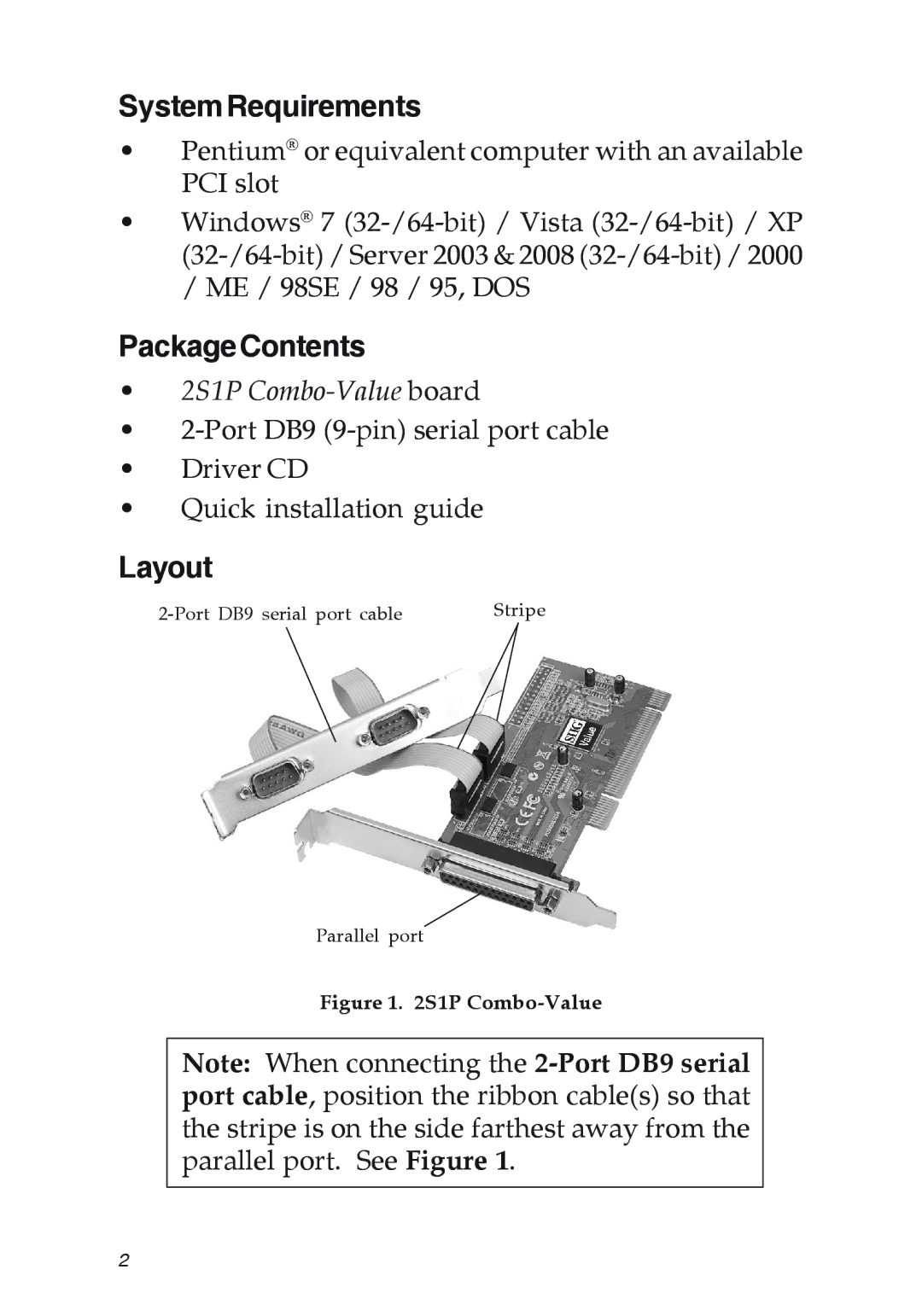 SIIG 04-0629A manual SystemRequirements, PackageContents, Layout 