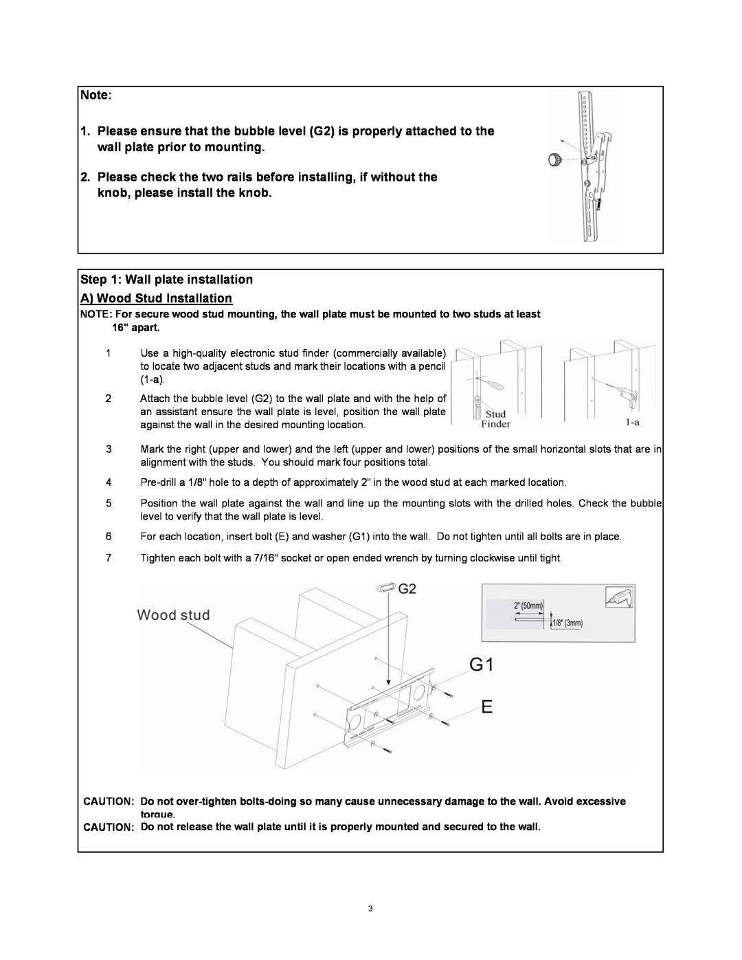 SIIG 04-0676A installation instructions Wall plate installation A Wood Stud Installation 