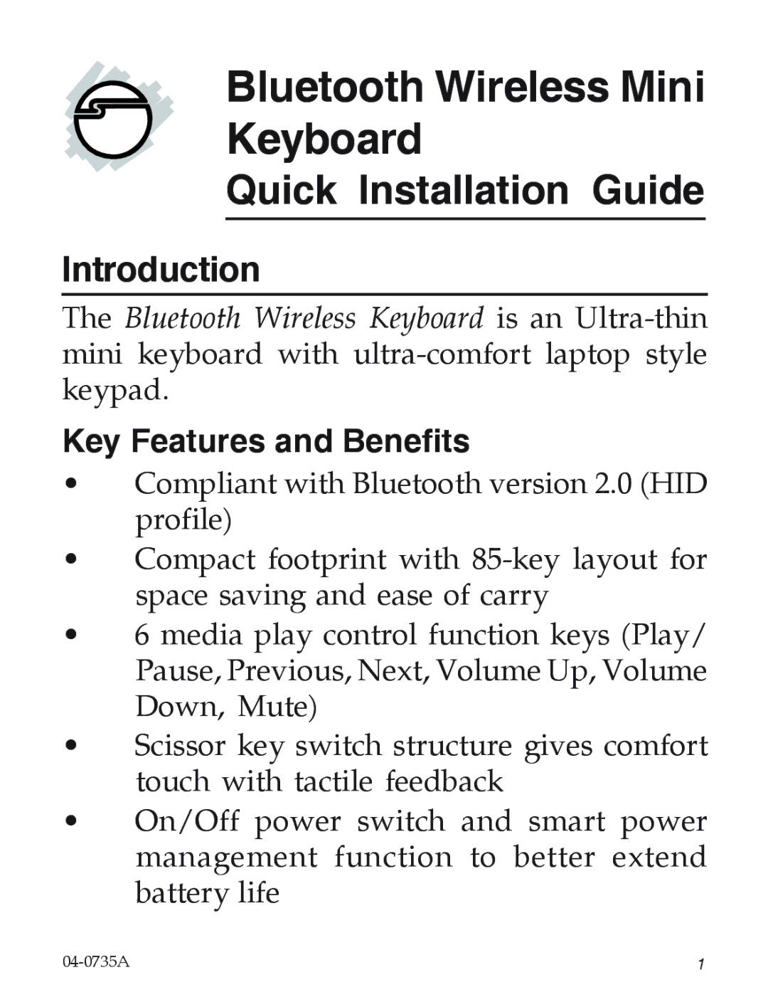 SIIG 04-0735A manual Introduction, Key Features and Benefits 