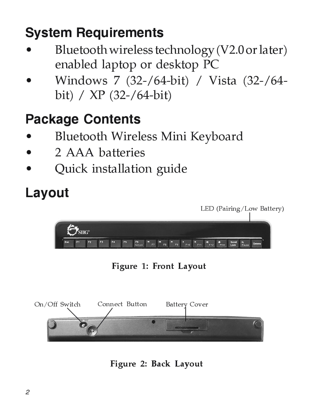 SIIG 04-0735A manual System Requirements, Package Contents, Layout 