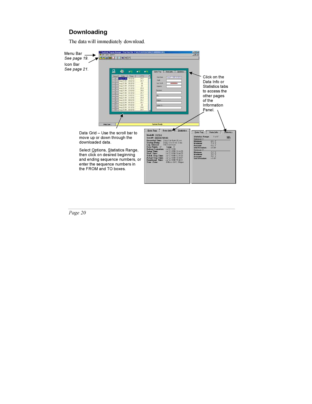 SIIG 101828 instruction manual Downloading, Data will immediately download 