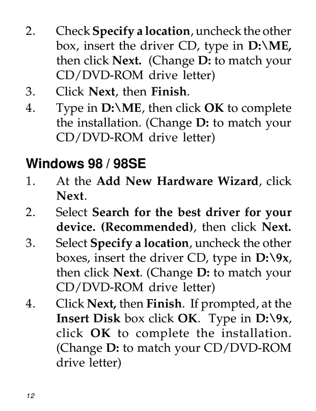 SIIG 104-0722A manual Windows 98 / 98SE 