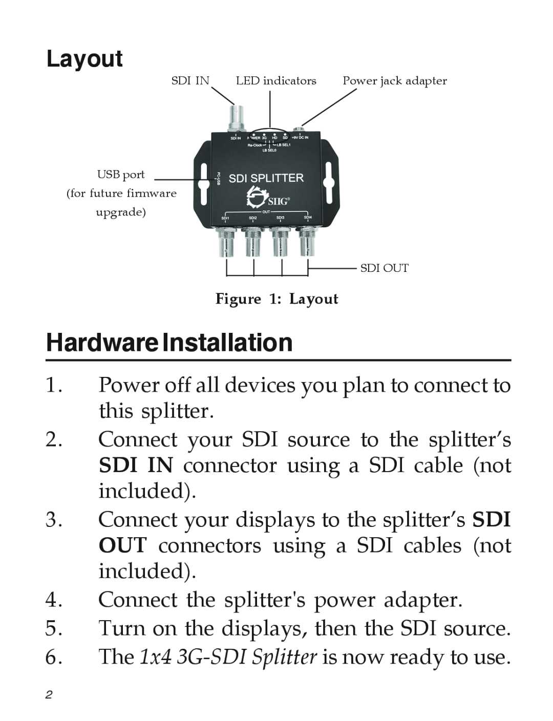 SIIG 104-0732A manual Hardware Installation, Layout 