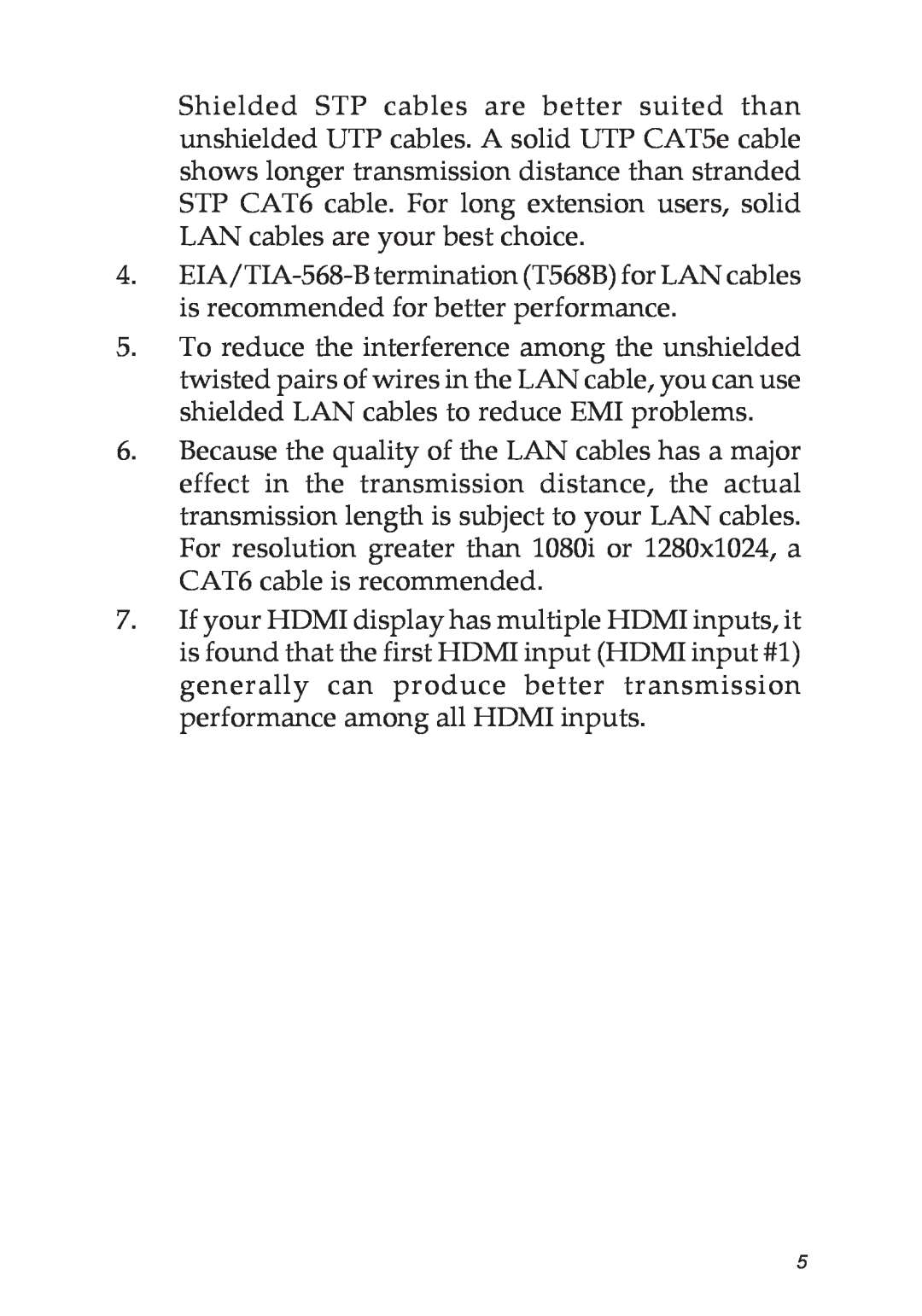SIIG 1X4 HDMI 1.3 CAT5E manual 