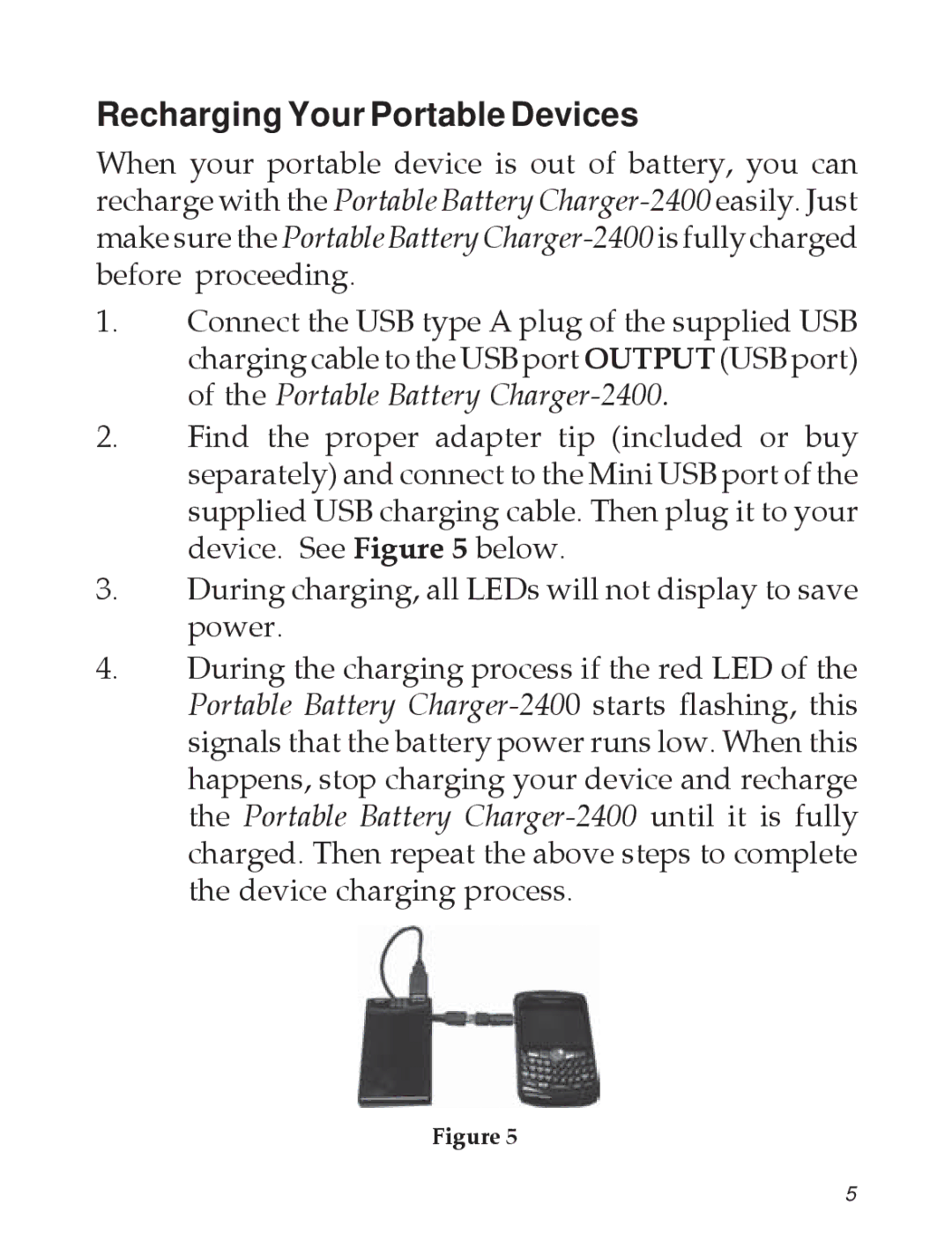 SIIG 2400 manual Recharging Your Portable Devices 