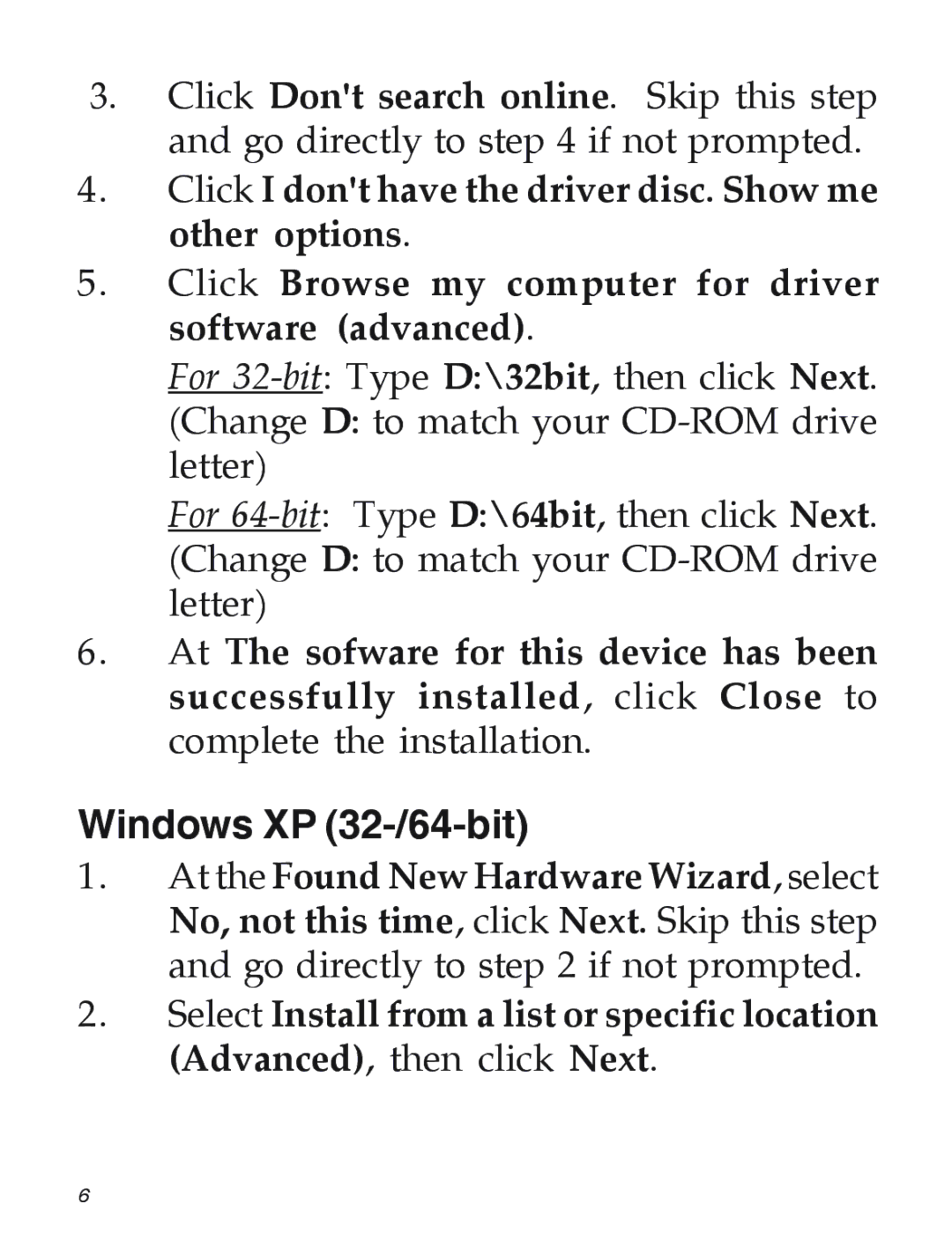 SIIG 2S1P manual Windows XP 32-/64-bit 