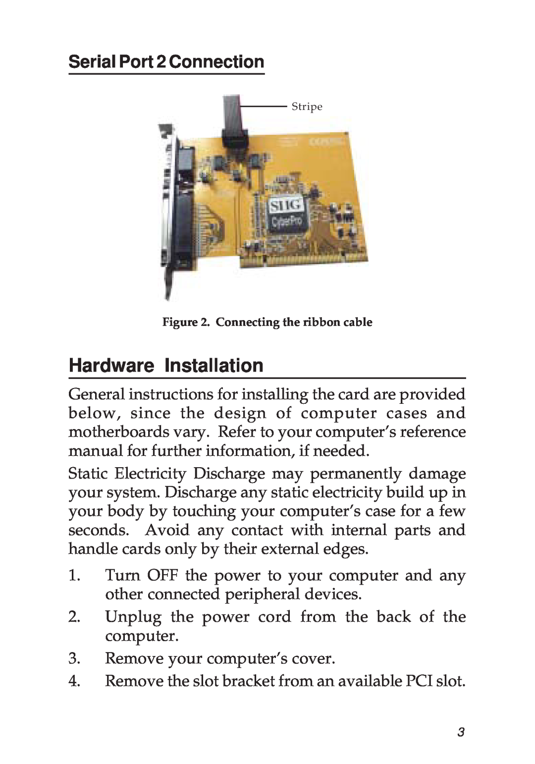 SIIG 2S1P manual Hardware Installation, Serial Port 2 Connection 